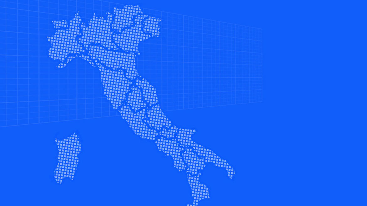 Immagine stilizzata della cartina italiana