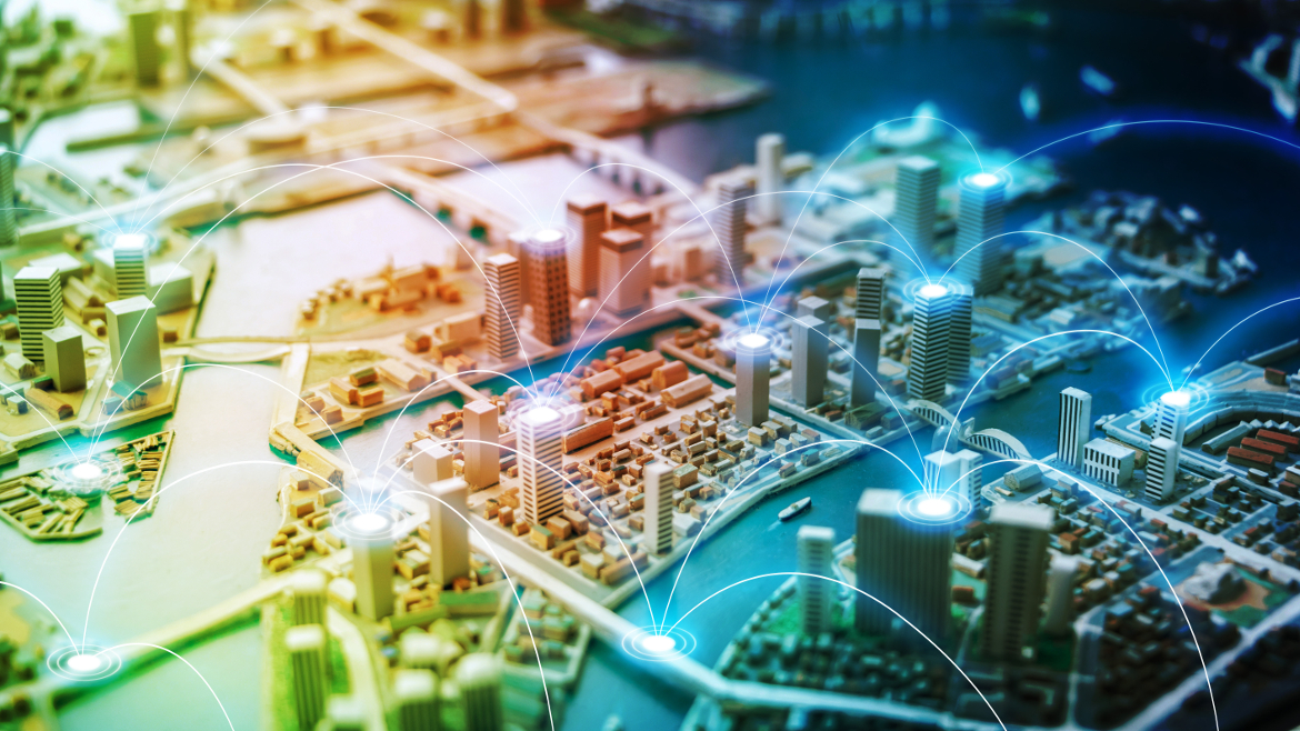 Immagina stilizzata di una Smart City
