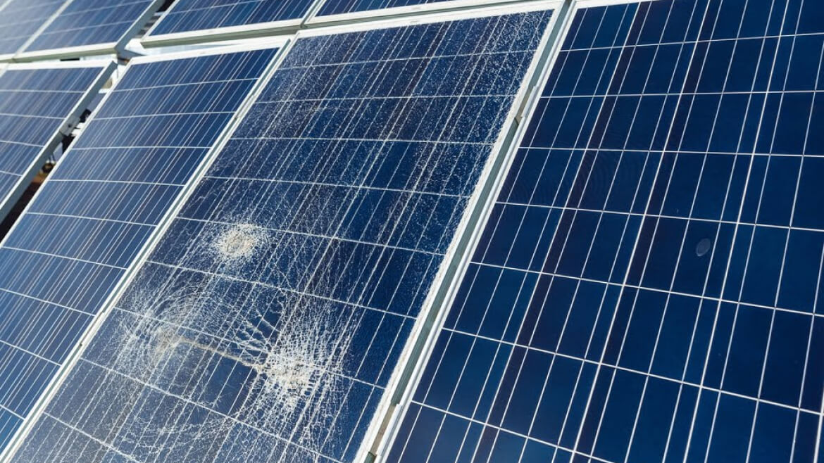 Foto di un pannello fotovoltaico