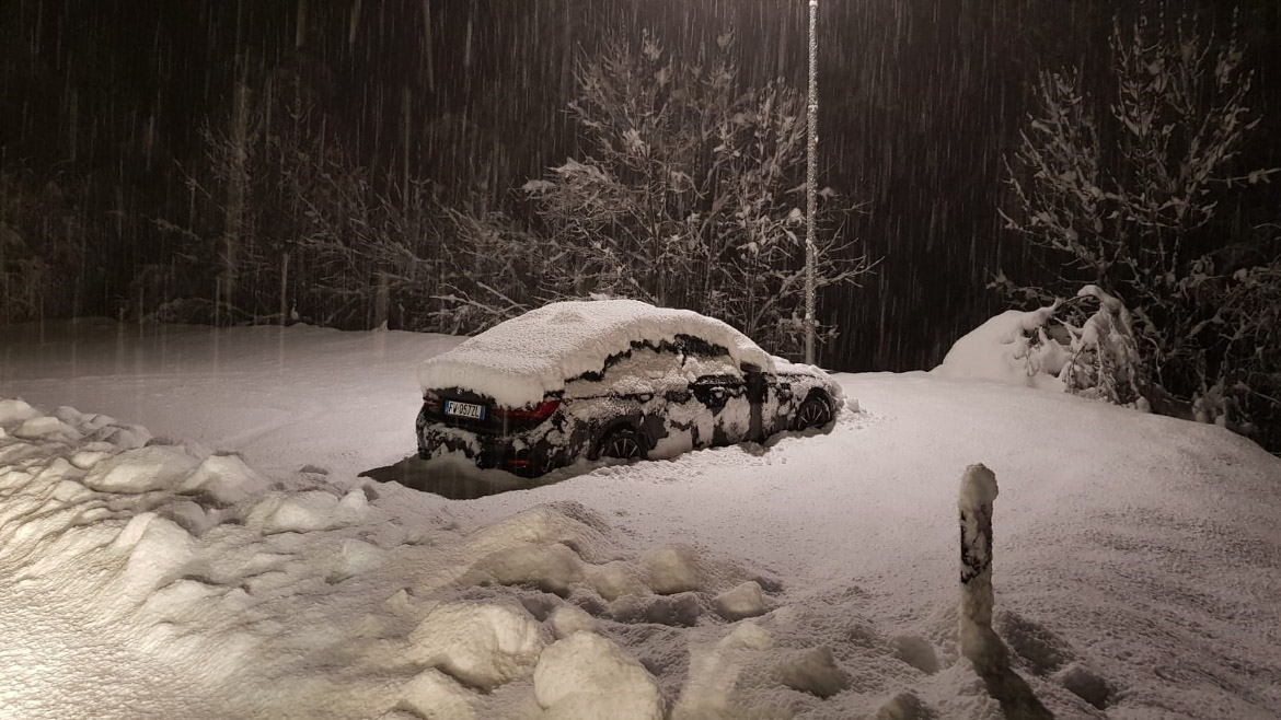 Foto dell'emergenza neve in Piemonte di novembre 2019