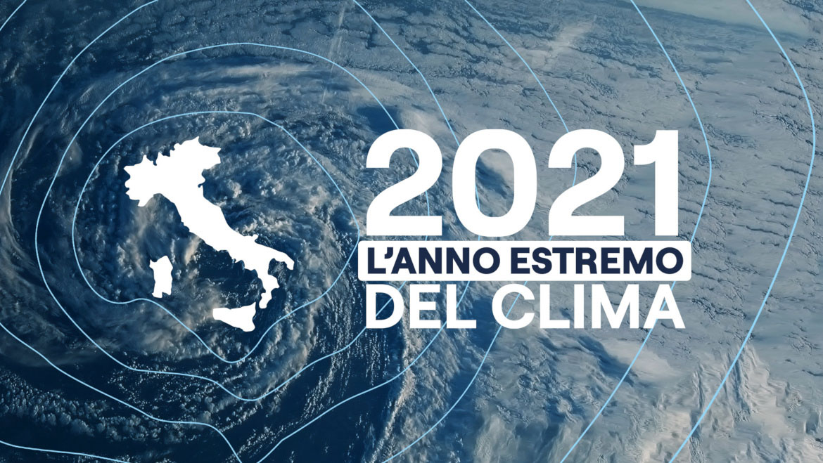 immagine di copertina e-dossier dedicato al 2021 - l'anno estremo del clima