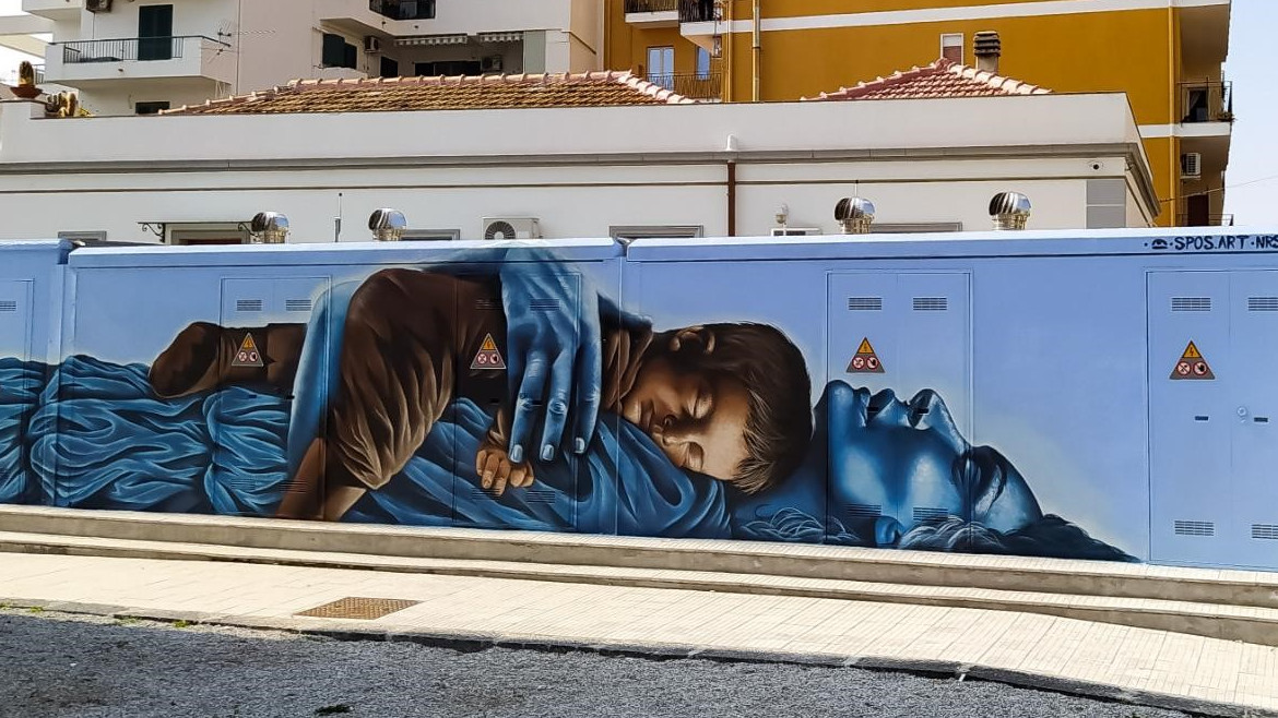 Immagine della Street Art nel  nuovo Centro Satellite di Milazzo