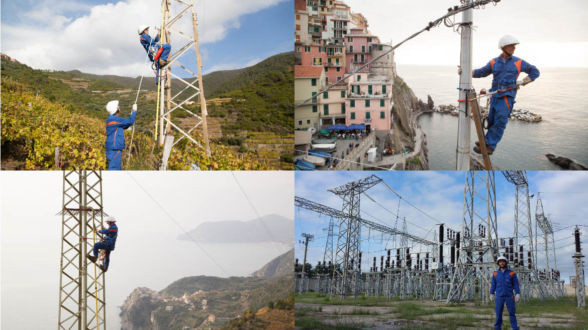 collage di varie foto rappresentanti impianti elettrici