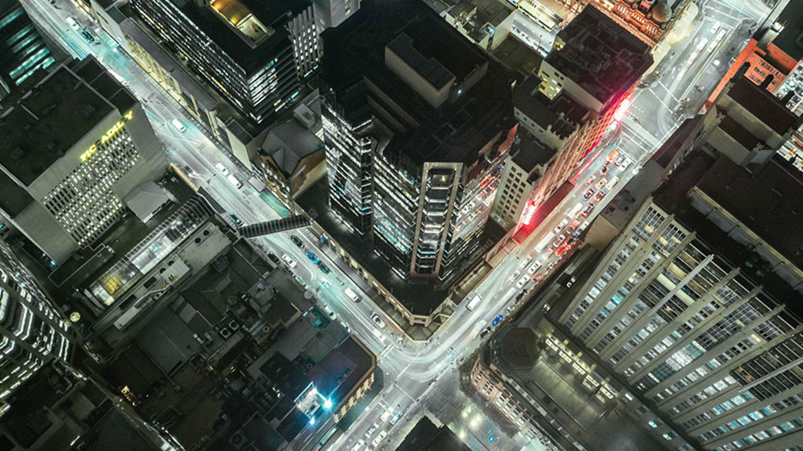 Immagine di una città vista dall'alto