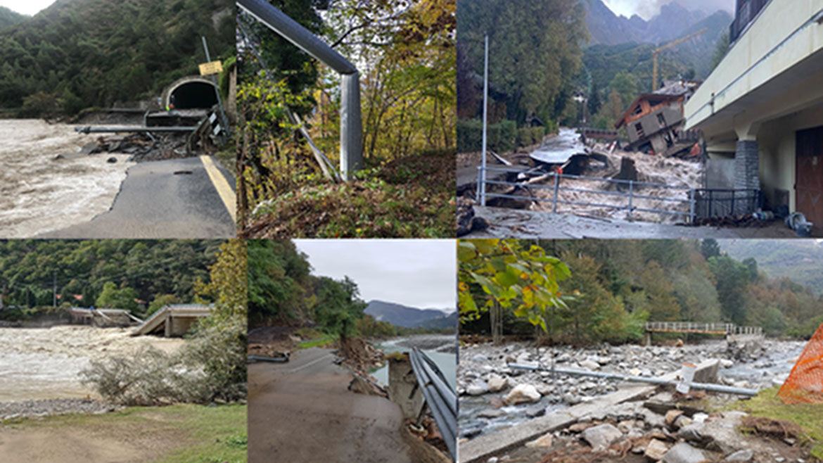 Immagini del maltempo in Piemonte a ottobre 2020