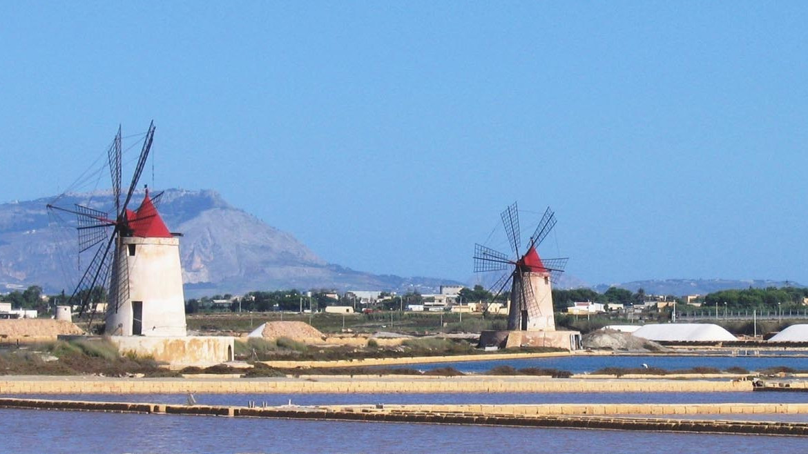 Immagini delle saline di Marsala