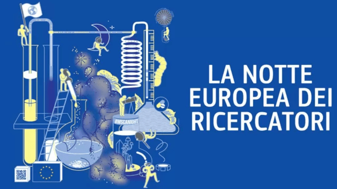grafica dedicata alla notte europea per la ricerca
