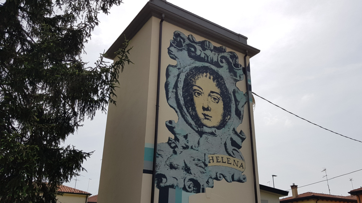 Murales dedicato a Elena Cornaro Piscopia sulla cabina elettrica di Padova