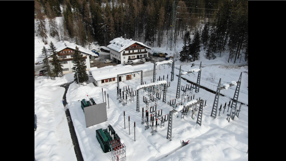 Immagini degli impianti installati nella cabina primaria di Zuel (Cortina)