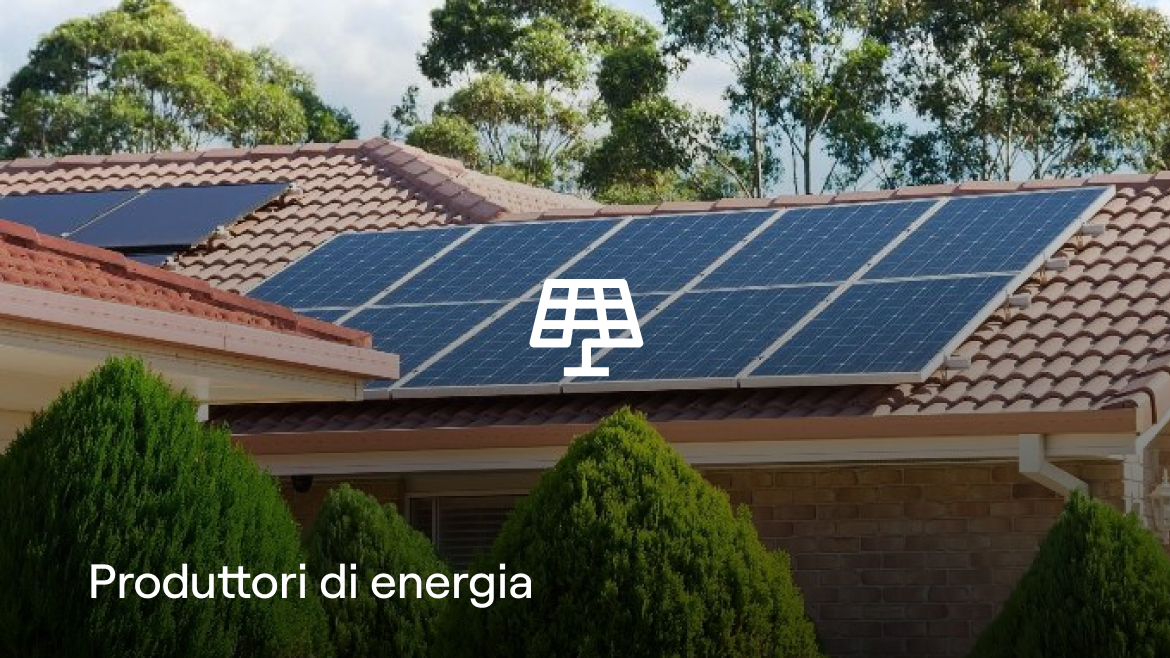 Tetto con pannelli fotovoltaici per produrre energia